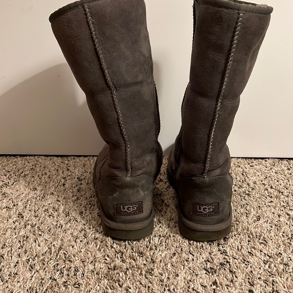 Gray Ugg Tall Boots size 8